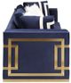 ACME Furniture Virrux Blue/Gold Sofa with Pillows-3