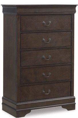 Signature Design by Ashley® Leewarden 5-Piece Dark Brown Queen Sleigh Bed Set-4