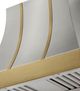 AGA Cascade 36" Stainless Steel Wall Mounted Range Hood  with Antique Brass Trim-1