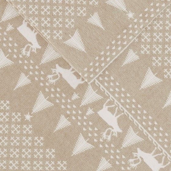 Olliix by Woolrich Flannel Tan Winter Frost California King Cotton Sheet Set-1