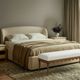 TOV Furniture Oodle Cream/Walnut Bench-1