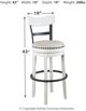 Signature Design by Ashley® Valebeck White Tall Swivel Barstool-3