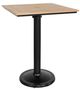 CabanaCoast® Customizable Skye Aluminum/Wooden 32" Outdoor Square Pedestal Balcony Table-0