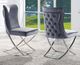 Furniture of America® Wadenswil 2-Piece Chrome/Gray Side Chair Set-0