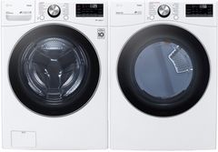 LG White Front Load Laundry Pair
