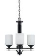 Cal® Lighting & Accessories Judson Iron 3-Light Frosted White Chandelier-0