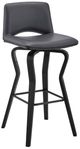 Armen Living Gerty Black/Gray 26" Swivel Bar Stool-0