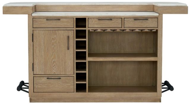 Parker House® Escape Glazed Natural Oak Vanilla Bean Bar Table-0