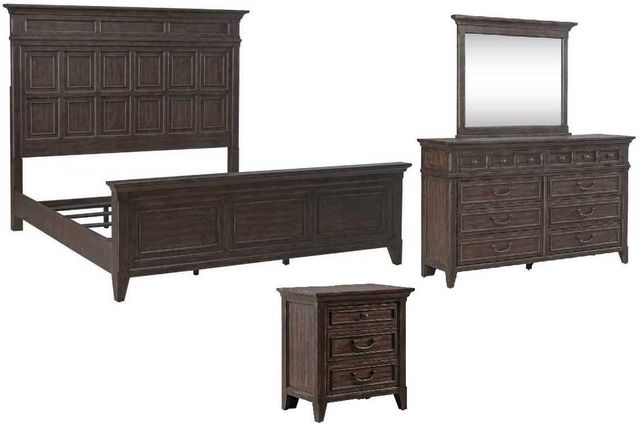 Liberty Furniture Paradise Valley 4-Piece Saddle Brown King Bedroom Set-0