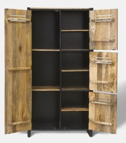Jaipur Furniture Frais Range Black/Brown Double Locker Cabinet-1