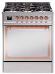 Ilve® Nostalgie II Noblesse 30'' Stainless Steel Pro Style Dual Fuel Range with Copper Trim-0