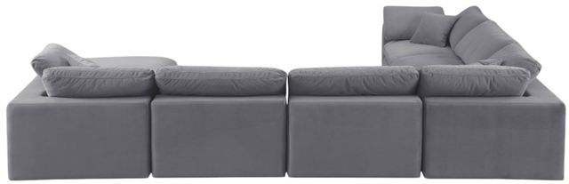 Meridian Furniture Comfy 7-Piece Gray Velvet Sectional-2