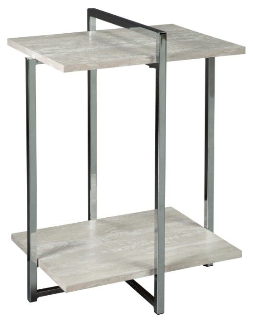 Signature Design by Ashley® Bodalli 3-Piece Chrome/Ivory Living Room Table Set-2