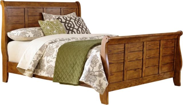 Liberty Furniture Grandpas Cabin 3-Piece Aged Oak Queen Sleigh Bedroom Set-1
