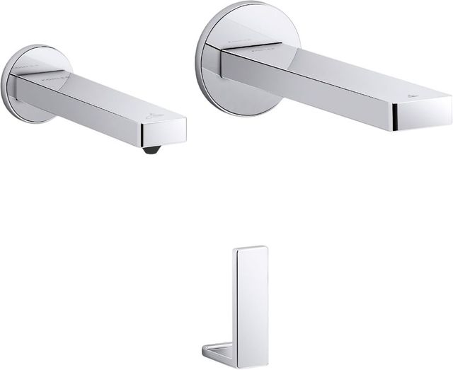 KOHLER® Composed® Polished Chrome Touchless Lavatory Faucet and Soap Dispenser for Constellation™ Lavatory System with Backsplash-0