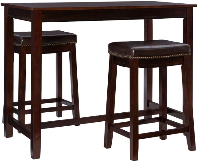 Linon Claridge 3-Piece Brown Counter Table Set-0
