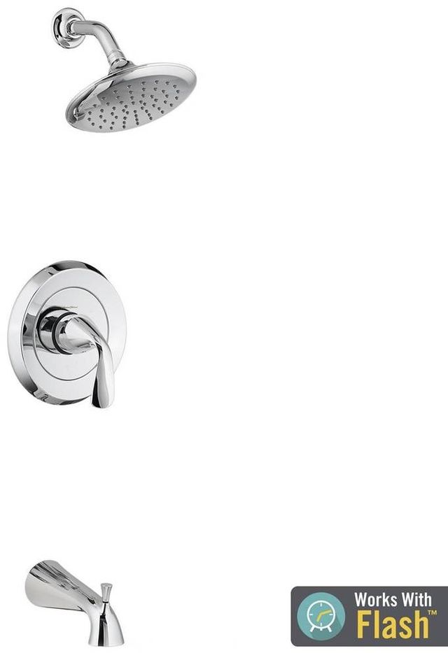 American Standard Fluent® Polished Chrome Tub and Shower Trim Kit with Pressure Balance Cartridge-1