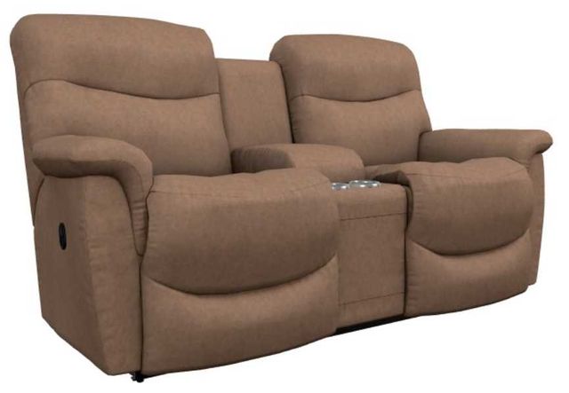 La-Z-Boy® James Tawny Manual Reclining Loveseat with Console-0
