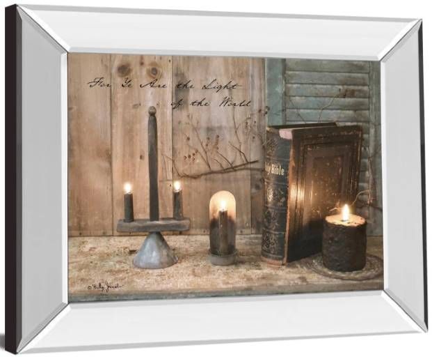 Classy Art For Ye are the Light by Billy Jacobs Mirrored Frame Wall Art-1