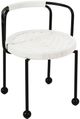 TOV Furniture Pansy Black/Cream Fabric/Iron Outdoor Dining Chair-0
