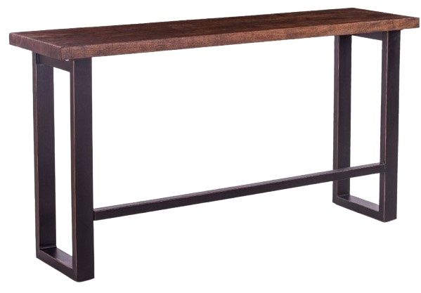 Home Trends & Design Paso Robles Tawny Brown Sofa Console Table-0