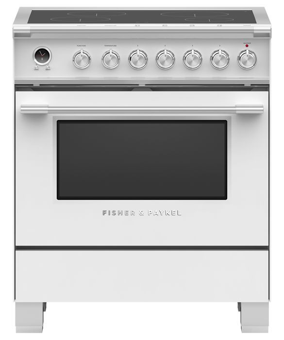 Fisher & Paykel Classic Series 9 30" White Pro Style Induction Range-0