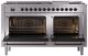 Ilve® Nostalgie II Series 60" Stainless Steel Pro Style Dual Fuel Range-1