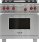 Wolf® 36" Stainless Steel Pro Style Dual Fuel Range-0