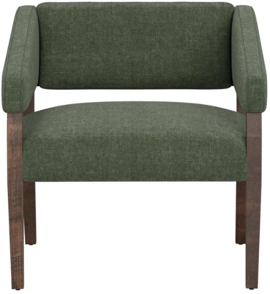 International Furniture Direct Murcia Olive/Lacquer Brown Accent Chair-1