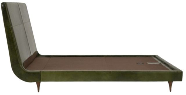 American Leather® Customizable Menlo Park Leather California King Upholstered Panel Bed-4