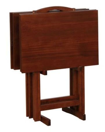 Powell® Tannan 5-Piece Hazelnut Tray Table Set-2