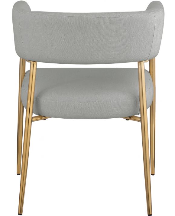 Meridian Furniture Creston Gray/Gold Dining Chair-3