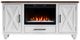 Legends Home Real Cozy Liberty Bourbon/Jasmine White 64" Fireplace Console-1