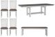 Liberty Furniture Brook Bay 6-Piece Carbon Gray/Textured White Trestle Table Set-0