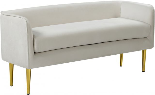 Meridian Furniture Audrey Cream Accent Bench -0