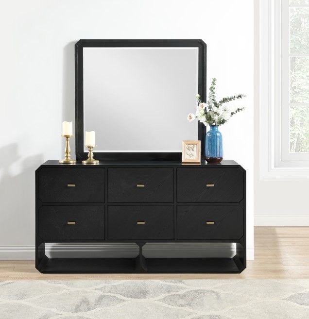 Meridian Furniture Parker Black Mirror-4