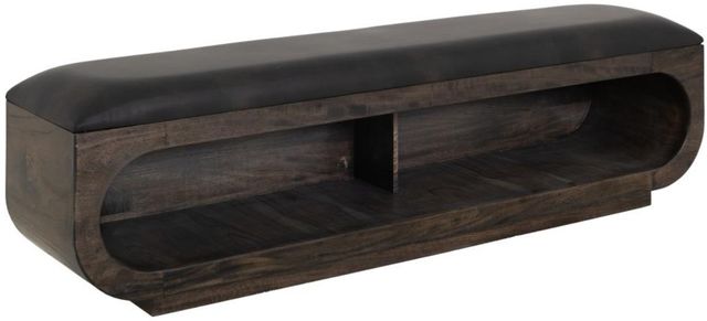 International Furniture Direct Balam Stained Dark Bench-0