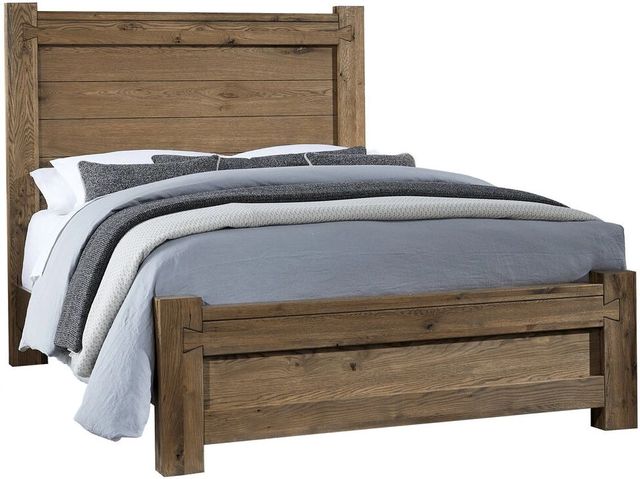 Vaughan-Bassett Dovetail Natural King Low-Profile Poster Bed-0