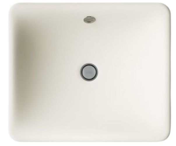 Kohler Iron Plains® Biscuit 18.5" Rectangular Vessel Bathroom Sink-1