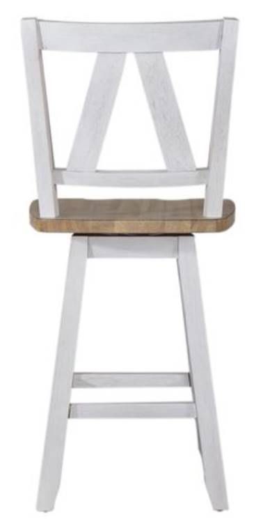 Liberty Furniture Lindsey Farm Sandstone/Weathered White Counter Swivel Chair-2