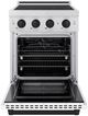 ZLINE Autograph Edition Paramount 24" Satin Stainless Steel Pro Style Induction Range with White Matte Door and Matte Black Accents-1