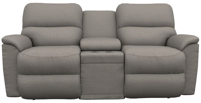 La-Z-Boy® Brooks Stone Power Reclining Loveseat with Console, Headrest, and Lumbar-1