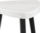 Elements International Trinity White End Table with Black Base-2