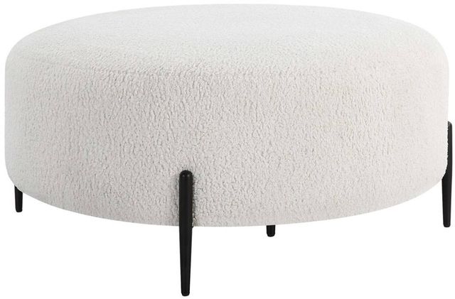 Uttermost® Arles White Large Ottoman-3