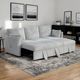 Furniture of America® Denholme Gray Sectional with Pull Out-2
