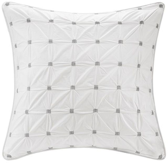 Olliix by INK+IVY White Jane Embroidered Euro Sham-0