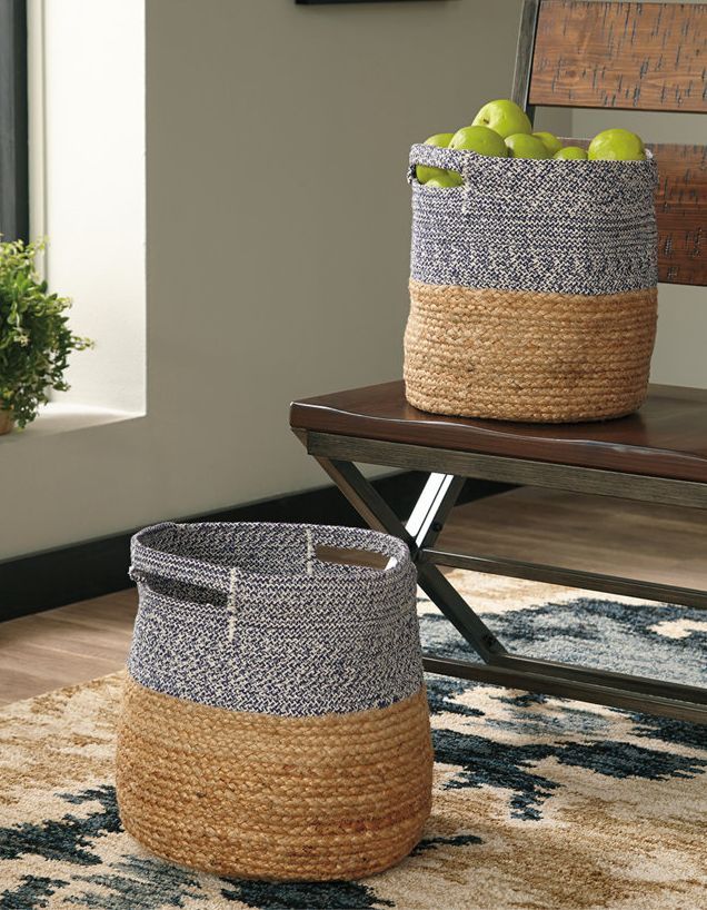 Signature Design by Ashley® Parrish Natural/Blue Basket-1