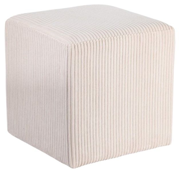 Meridian Furniture Roy Beige Square Ottoman-0