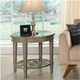 Riverside Furniture Parkdale Taupe Glass Top Round Side Table-1