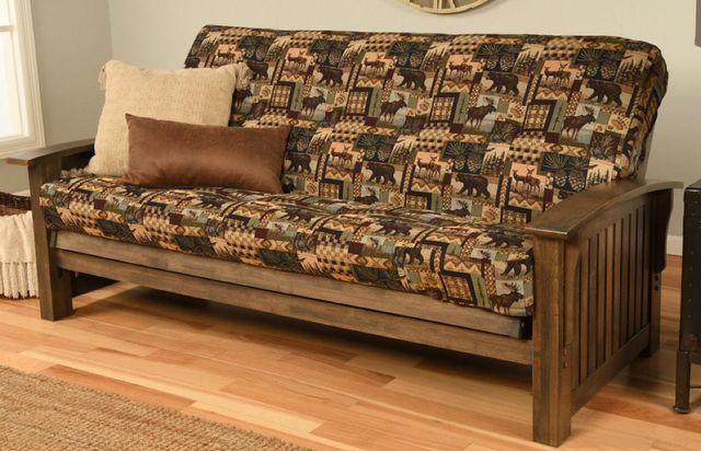 Kodiak Furniture Washington Peter's Cabin/Rustic Walnut Full Futon with Mattress-1